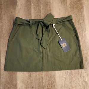 Indigo Rein* Green Belted Mini Skirt* Size 11 NWT